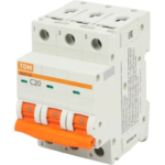Автоматический выключатель TDM Electric ВА47-60 3P C20 А 6 кА SQ0223-0110 TDM ELECTRIC