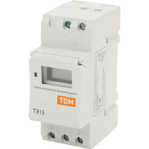 488701672 Таймер электронный TDM Electric ТЭ15-1мин/7дн-16on/off-16А-DIN TDM ELECTRIC