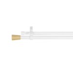 Карниз двухрядный Cripta 160-300 см металл цвет белый INSPIRE