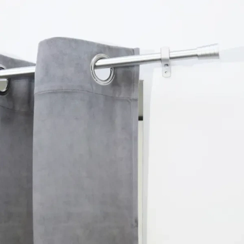 Карниз однорядный Pommel 120-210 см металл цвет серебро INSPIRE