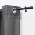 Карниз однорядный Pommel 160-300 см металл цвет черный INSPIRE
