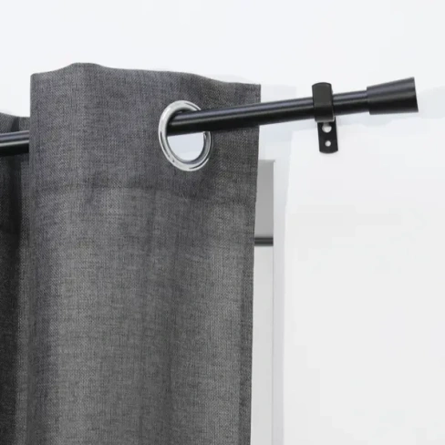 Карниз однорядный Pommel 160-300 см металл цвет черный INSPIRE