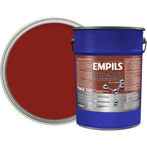 Грунт-эмаль по ржавчине 3 в 1 Empils PL цвет красно-коричневый 5 кг EMPILS