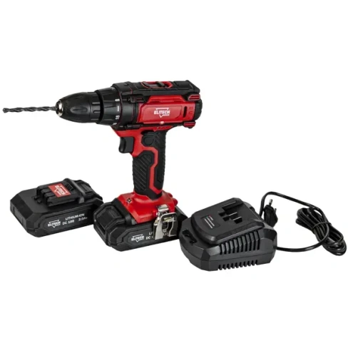 Дрель-шуруповерт аккумуляторная Elitech ДА 18СЛ 18 В 2x2 Ач ELITECH ДА 18СЛ2