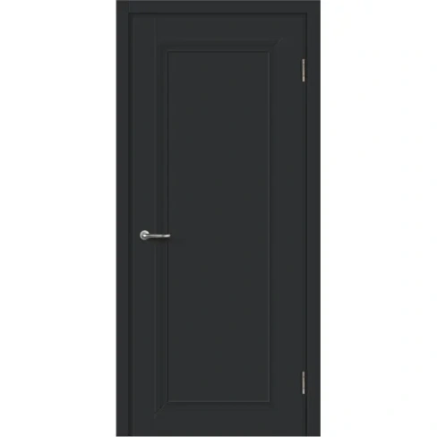 488708737 Дверь межкомнатная глухая Нобиле 90х200 см ламинация Hardflex цвет Стип антрацит (с замком) МАРИО РИОЛИ НОБИЛЕ