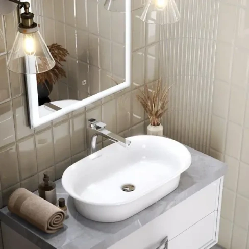 Плитка настенная Kerama Marazzi Бланше глянцевая 9.9x20 см 0.8 м² цвет бежевый KERAMA MARAZZI 19043 Бланше