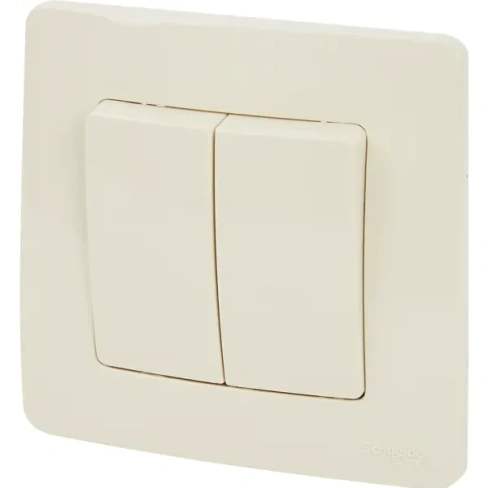 488710367 Переключатель встраиваемый Schneider Electric Blanca 2 клавиши цвет бежевый SCHNEIDER ELECTRIC Blanca Переключатель