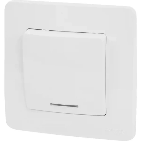 488710441 Выключатель встраиваемый Schneider Electric Blanca 1 клавиша с подсветкой цвет белый SCHNEIDER ELECTRIC Blanca Выключате