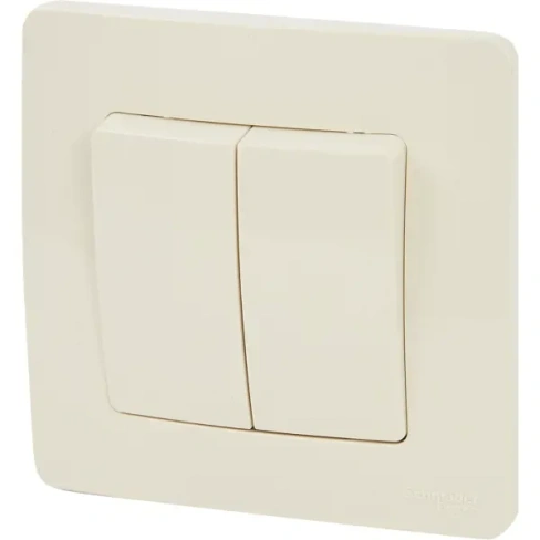 488711262 Выключатель встраиваемый Schneider Electric Blanca 2 клавиши цвет бежевый SCHNEIDER ELECTRIC Blanca Выключатель