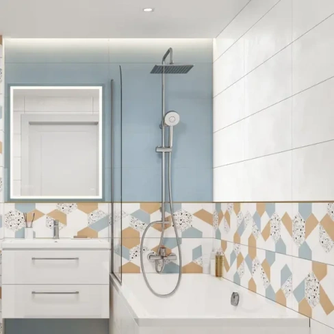 Плитка настенная Cersanit Terra 25x75 см 1.12 м² цвет светло-серый CERSANIT Terra настенная плитка