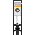 Инсталляция Oli Quadra Black 30 см для подвесного унитаза с кнопкой цвет хром OLI Quadra Quadra Black