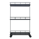 Стеллаж для ванной комнаты на колёсах Март 39x12x66 см цвет чёрный МАРТ ISLAND СТЕЛЛАЖ НА КОЛЕСИКАХ ЧЕРНЫЙ