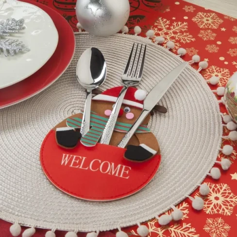 488716724 Конверт для столовых приборов Welcome Олень красный REMILING HOUSEHOLD