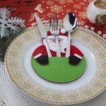 Конверт для столовых приборов Happy Moments Дед Мороз зеленый REMILING HOUSEHOLD