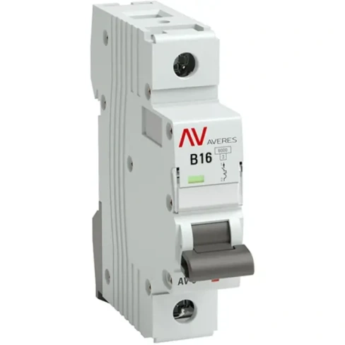 Автоматический выключатель EKF Averes AV-6 1P B16 А 6 кА mcb6-1-16B-av