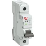 Автоматический выключатель EKF Averes AV-6 1P B10 А 6 кА mcb6-1-10B-av