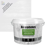 Антисептик для древесины укрывной Akvateks база A полуматовый белый 9 л АКВАТЕКС