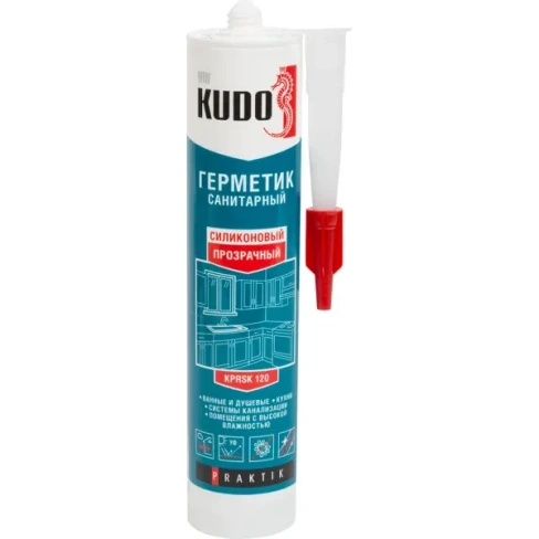 Герметик силиконовый Kudo Praktik санитарный прозрачный 260 мл KUDO