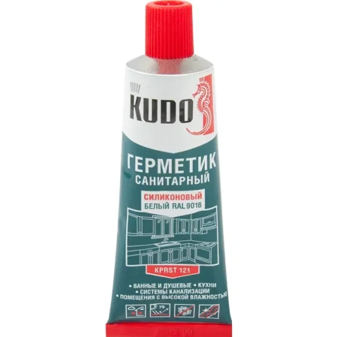 Герметик силиконовый Kudo Praktik санитарный белый