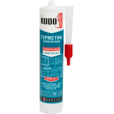 Герметик силиконовый Kudo Praktik санитарный белый 260 мл KUDO