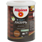 Лазурь Alpina акриловая палисандр 0.9 л ALPINA Аква Лазурь для дерева