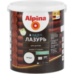 Лазурь Alpina акриловая белая 2.5 л ALPINA Аква Лазурь для дерева