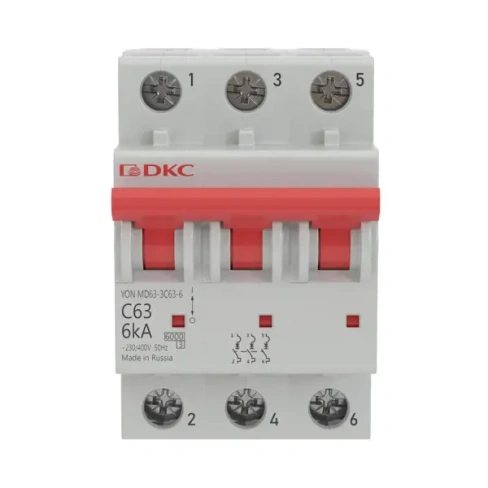 Автоматический выключатель DKC YON MD63 3P C63 А 6 кА