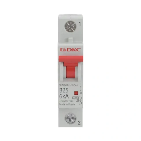 Автоматический выключатель DKC YON MD63 1P B25 А 6 кА