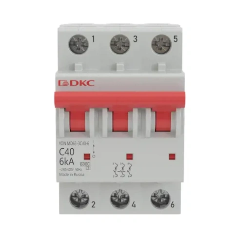 Автоматический выключатель DKC YON MD63 3P C40 А 6 кА