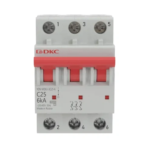 Автоматический выключатель DKC YON MD63 3P C25 А 6 кА