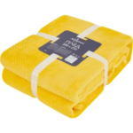 Плед Gella 200x220 см фланель цвет желтый ARDENZA