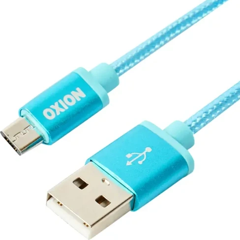 Кабель Oxion USB-micro USB 1.3 м 2 A цвет синий OXION microUSB