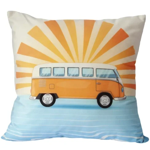 Подушка Автобус 45x45 см цвет бирюзовый SEASONS