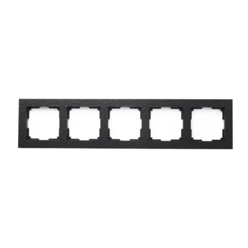 Рамка для розеток и выключателей Werkel Hammer W0052408 5 постов цвет черный WERKEL
