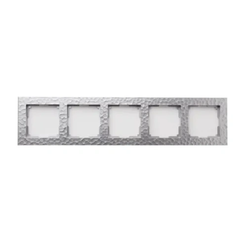 Рамка для розеток и выключателей Werkel Hammer W0052406 5 постов цвет серебряный WERKEL