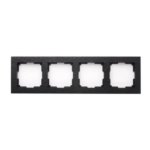 Рамка для розеток и выключателей Werkel Hammer W0042408 4 поста цвет черный WERKEL