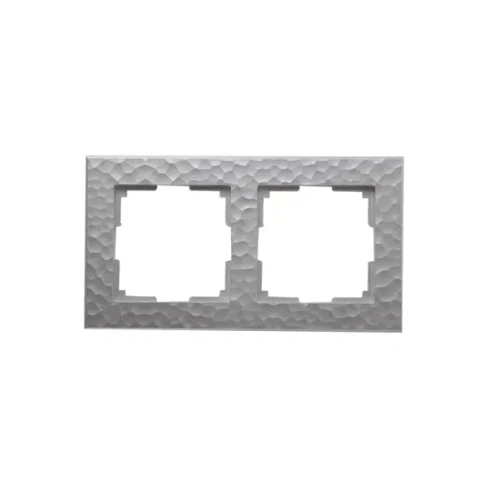 Рамка для розеток и выключателей Werkel Hammer W0022406 2 поста цвет серебряный WERKEL