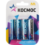 Батарейка Космос AA (LR6) алкалиновая 4 шт. classic щелочная батарейка