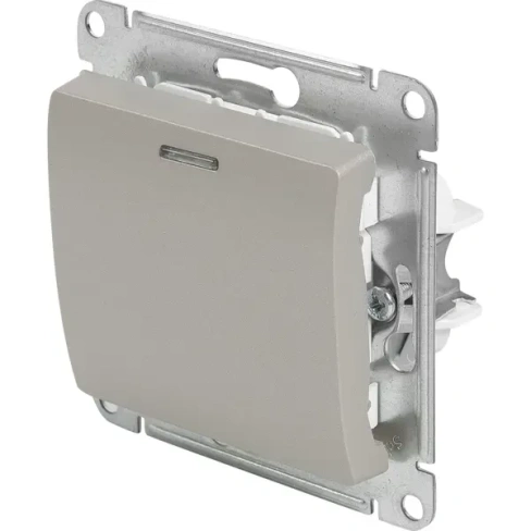 488724881 Выключатель встраиваемый Schneider Electric Glossa СХ1А 1 клавиша цвет платиновый SCHNEIDER ELECTRIC
