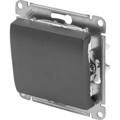 488724911 Выключатель встраиваемый Schneider Electric Glossa 1 клавиша цвет графит SCHNEIDER ELECTRIC