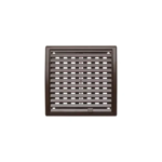Решетка вентиляционная со шторкой Equation 150x150 мм пластик цвет коричневый EQUATION