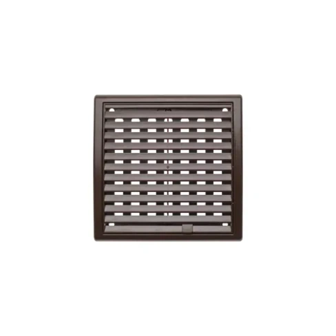 Решетка вентиляционная со шторкой Equation 150x150 мм пластик цвет коричневый EQUATION