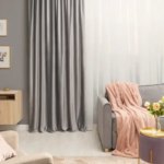 Штора со скрытыми петлями Tony 200x280 см цвет серый Granit 3 INSPIRE GRANIT3 TONY