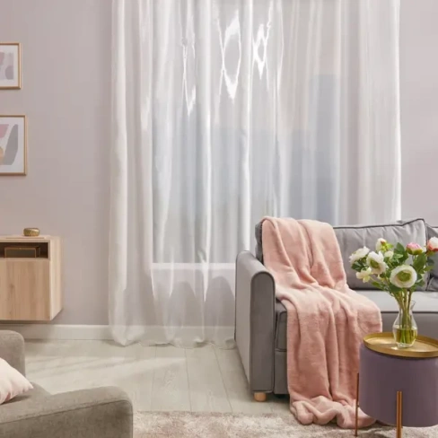 488725461 Тюль на ленте Inspire 300x280 см микровуаль цвет экрю INSPIRE ECRU Микровуаль