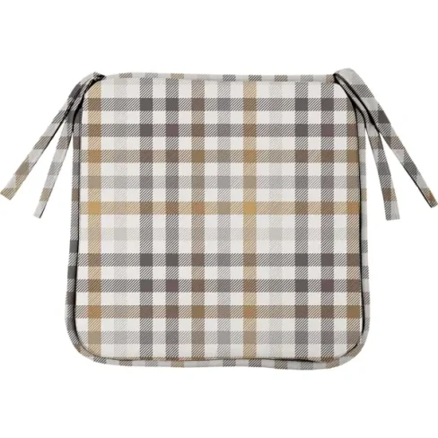Галета Тартан 38x38 см цвет бежевый LINEN WAY Галета с завязками Шарм
