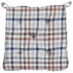 Сидушка Тартан 40x35 см цвет серый LINEN WAY Сидушка с липучками Шарм