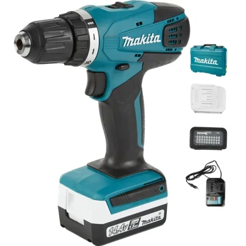Дрель-шуруповерт аккумуляторная Makita DF347DWEX8 14.4 В Li-ion 2х1.5 Ач