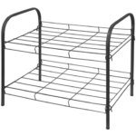 Этажерка для обуви Gromell Makira 46x35.6x27.8 см 2 полки металл черный GROMELL MAKIRA