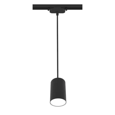 Трековый светильник спот подвесной Ritter Artline 55х100мм до 1м под лампу GU10 до 2.6м² металл цвет чёрный RITTER Artli