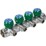 Коллектор регулирующий Stout на 4 отвода 1"x1/2" STOUT SMB-6850